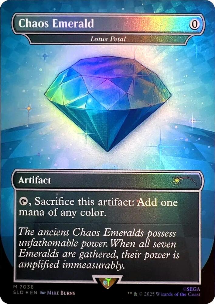 Chaos Emerald - Lotus Petal 7036 card from Secret Lair Drop Series