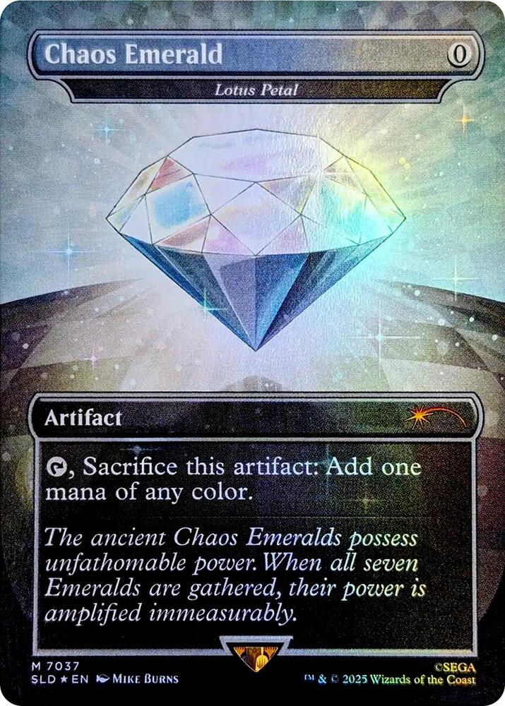 Chaos Emerald - Lotus Petal 7037 card from Secret Lair Drop Series