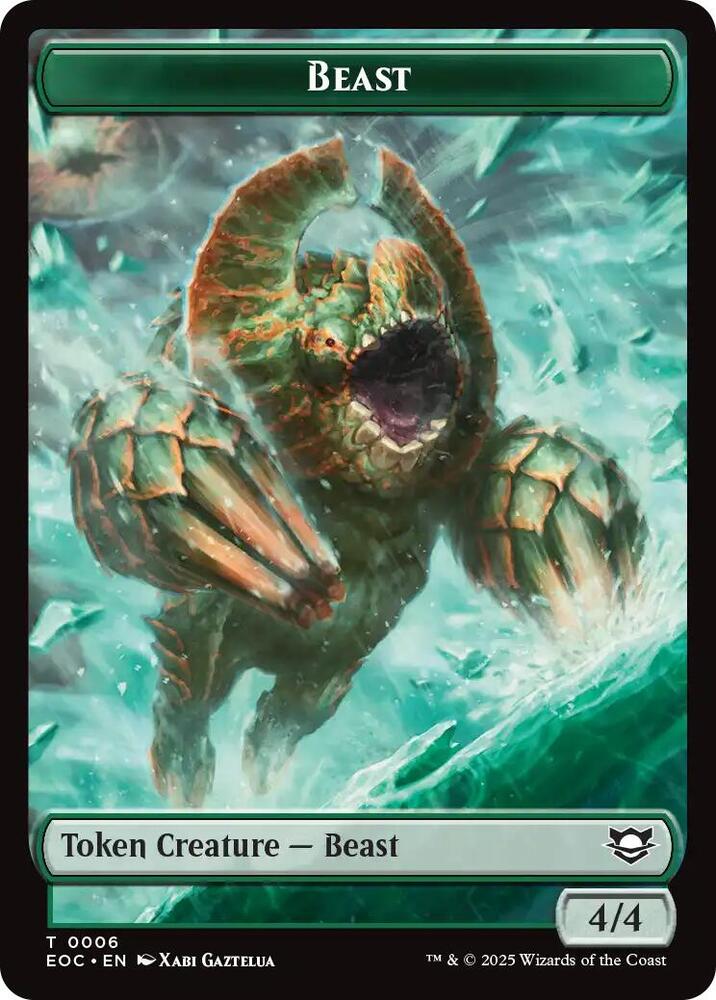 Beast (0006) // Elemental Double-Sided Token 6 // 8 card from Commander: Edge of Eternities