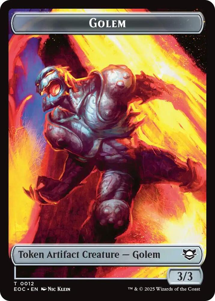 Golem (0012) // Golem Double-Sided Token 12 // 14 card from Commander: Edge of Eternities