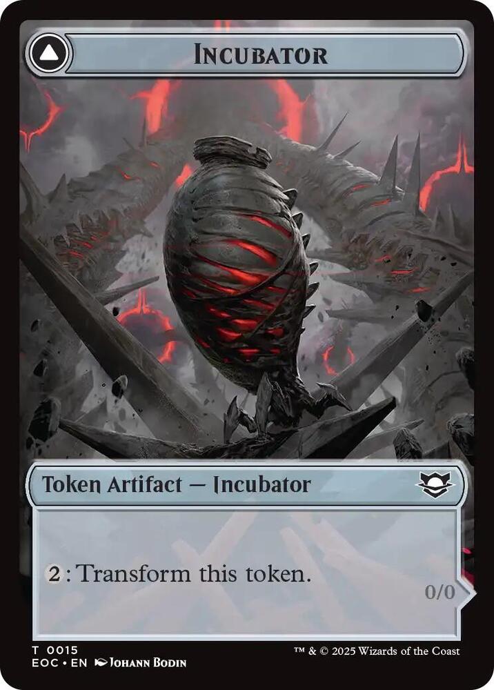 Incubator // Phyrexian Double-Sided Token 15 // 15 card from Commander: Edge of Eternities
