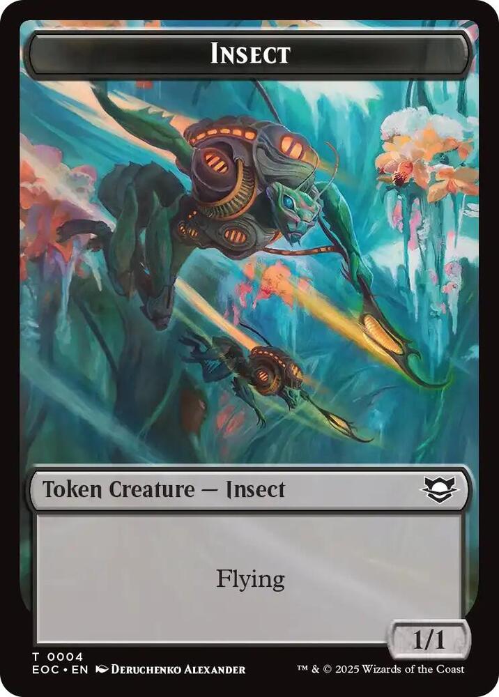 Insect // Elemental Double-Sided Token 4 // 7 card from Commander: Edge of Eternities