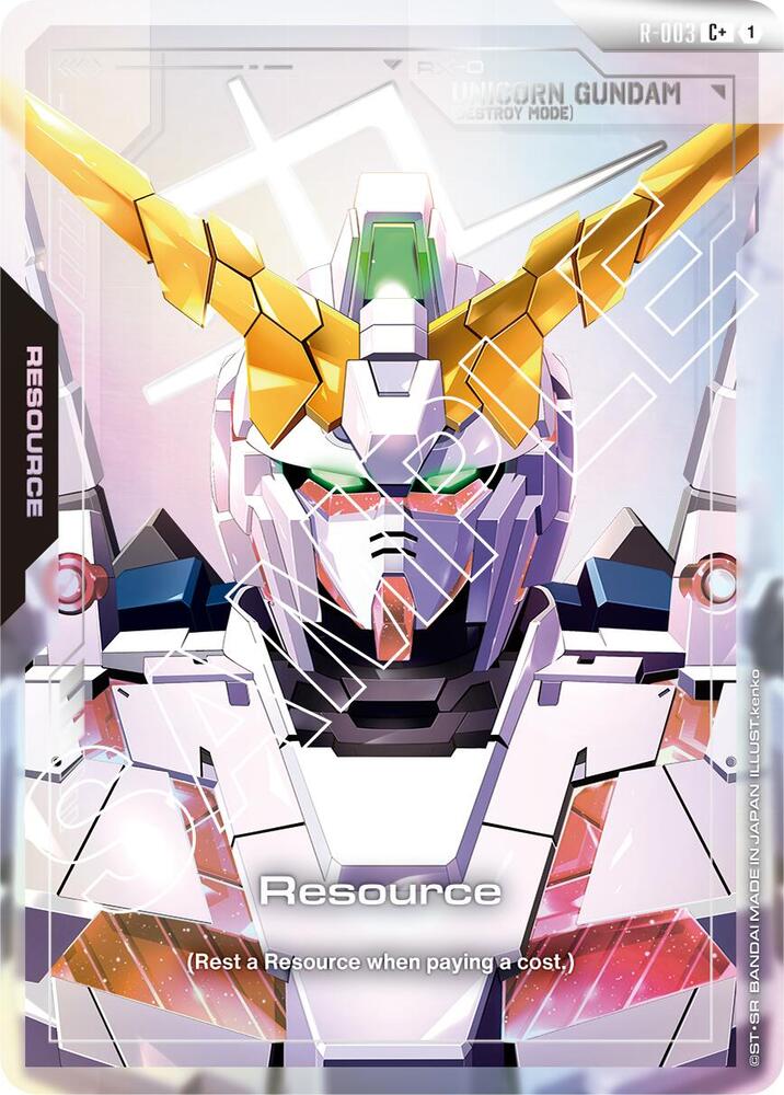 Resource (C+) R-003 card from Newtype Rising