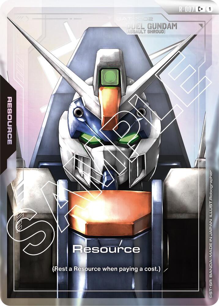 Resource (C+) R-007 card from Newtype Rising