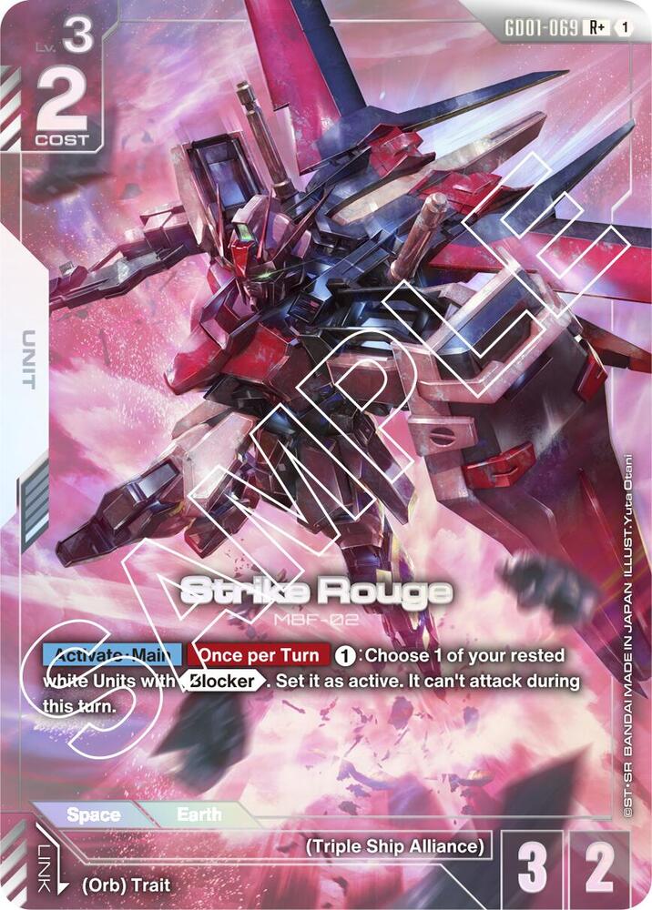 Strike Rouge (R+) GD01-069 card from Newtype Rising