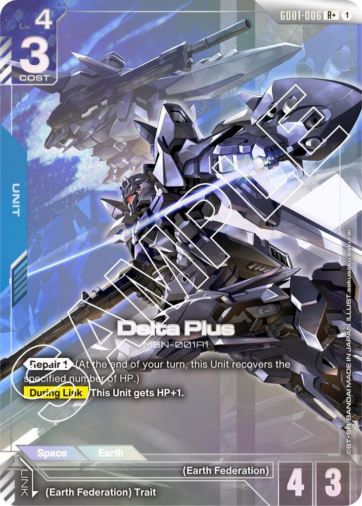 Delta Plus (R+) GD01-006 card from Newtype Rising