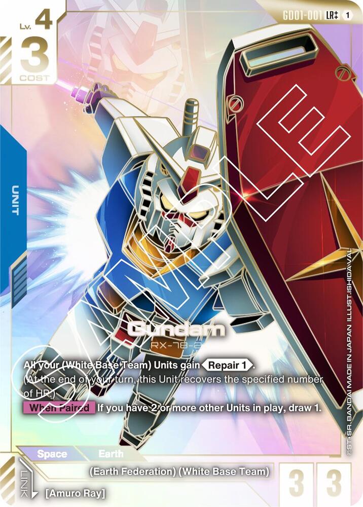 Gundam (LR++) GD01-001 card from Newtype Rising