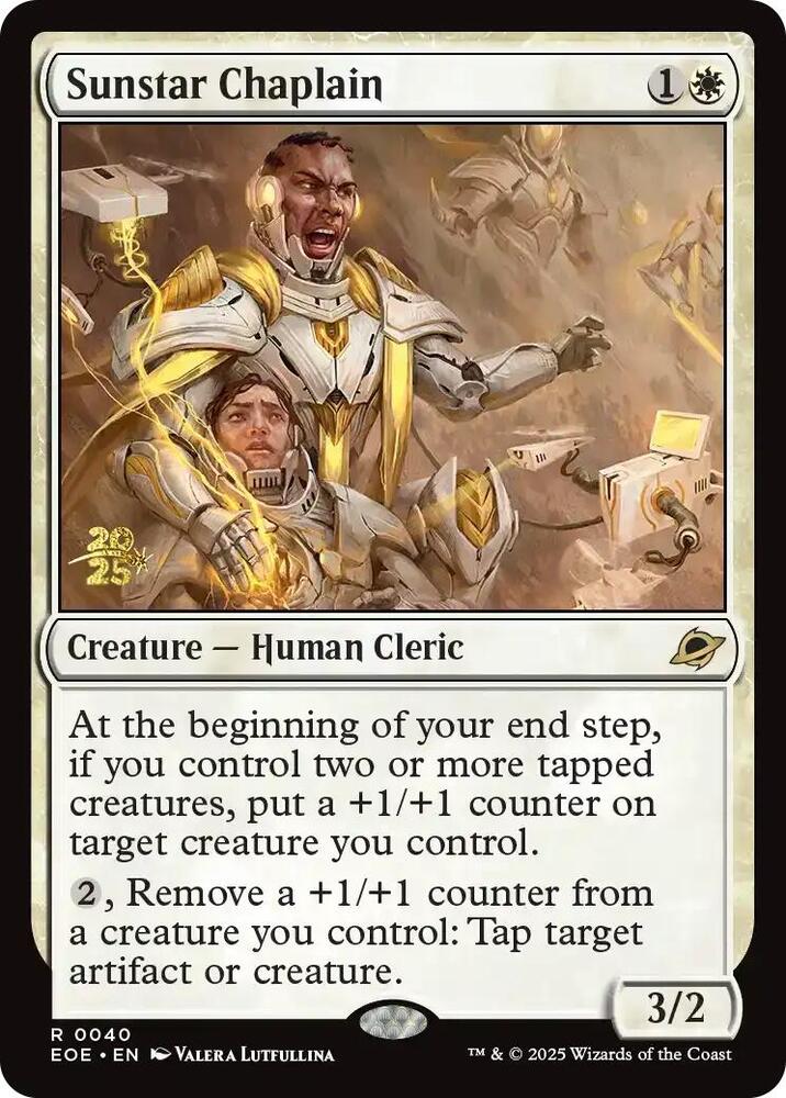 Sunstar Chaplain 40 card from Prerelease Cards