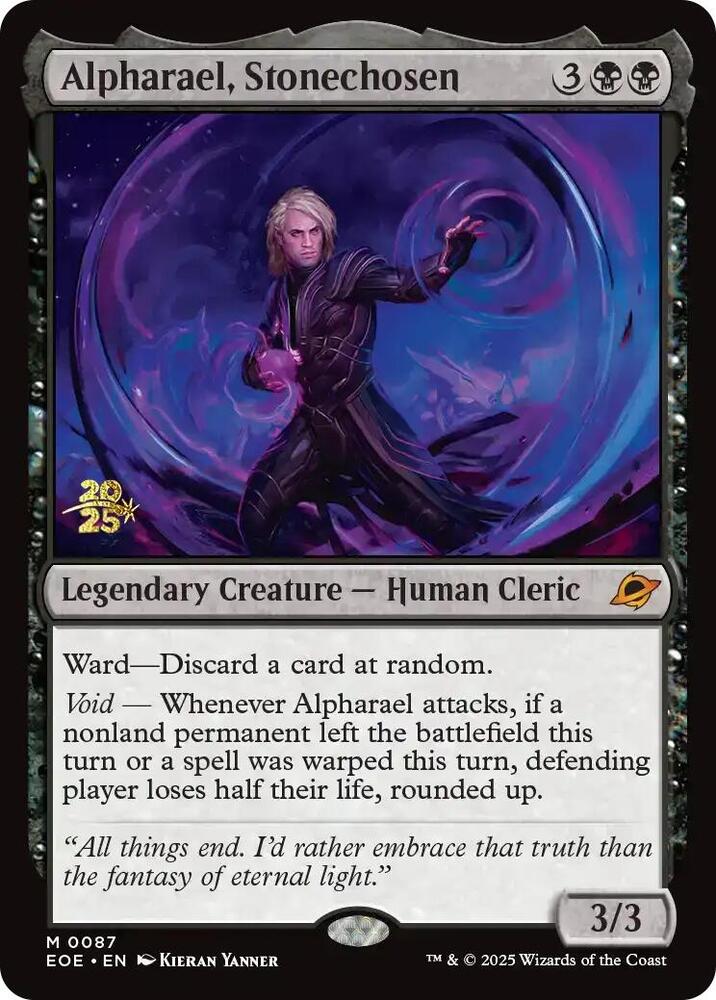 Alpharael, Stonechosen 87 card from Prerelease Cards