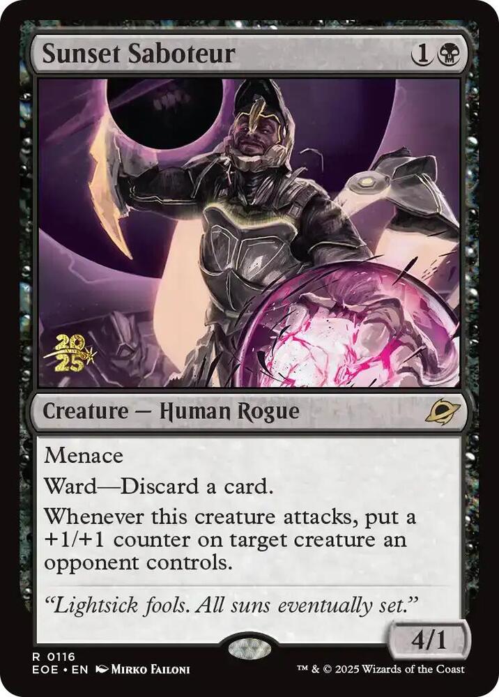 Sunset Saboteur 116 card from Prerelease Cards