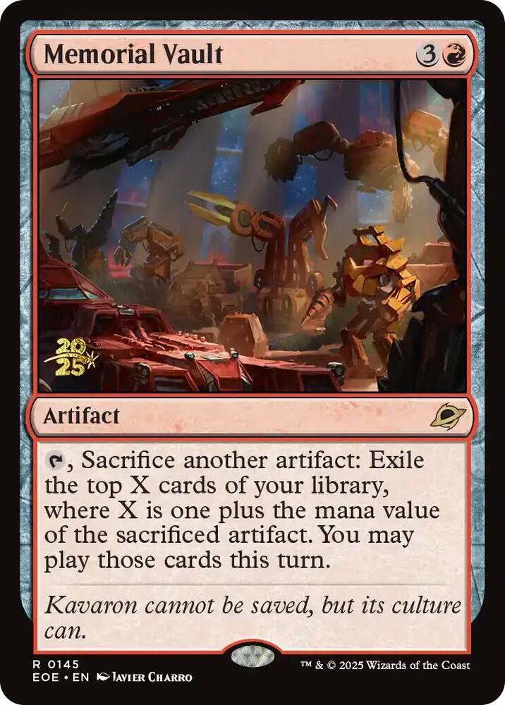 Memorial Vault 145 card from Prerelease Cards