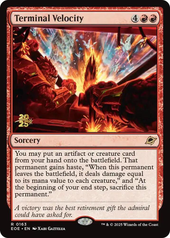 Terminal Velocity 163 card from Prerelease Cards