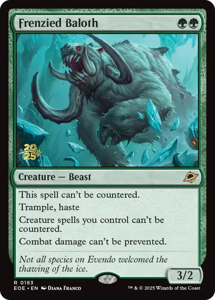 Frenzied Baloth 183 card from Prerelease Cards
