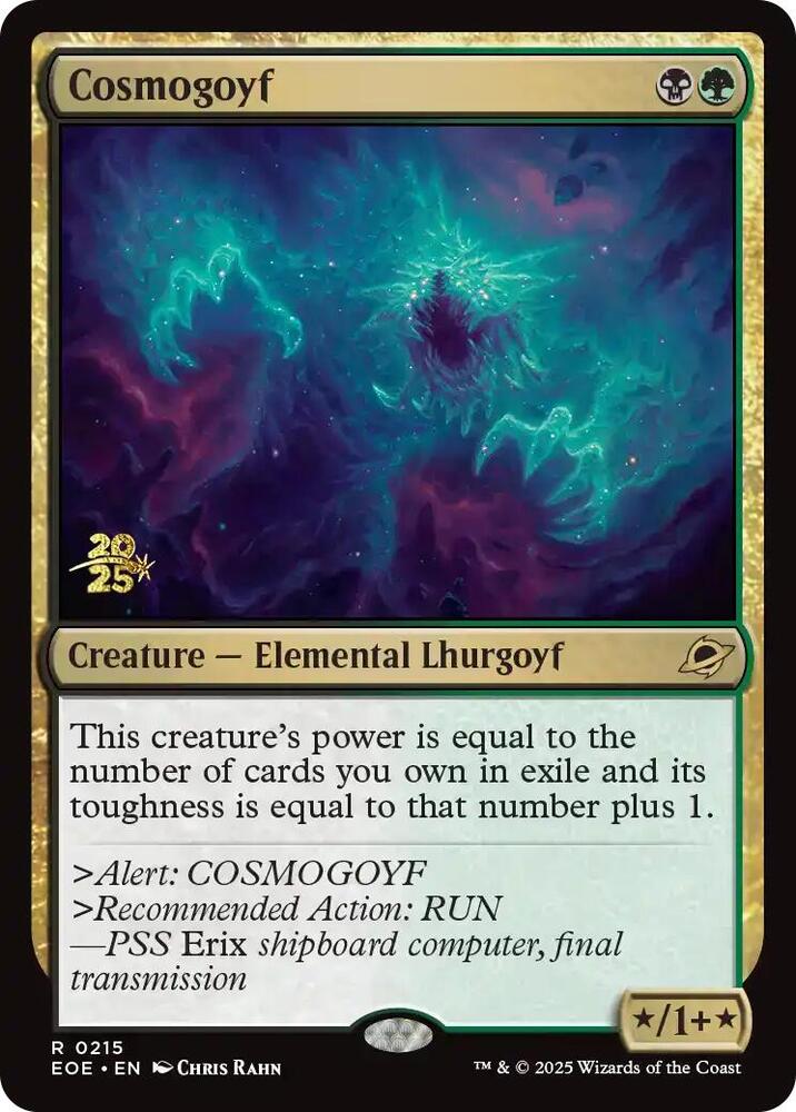 Cosmogoyf 215 card from Prerelease Cards