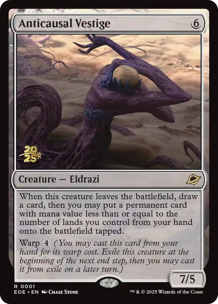 Anticausal Vestige 1 card from Prerelease Cards