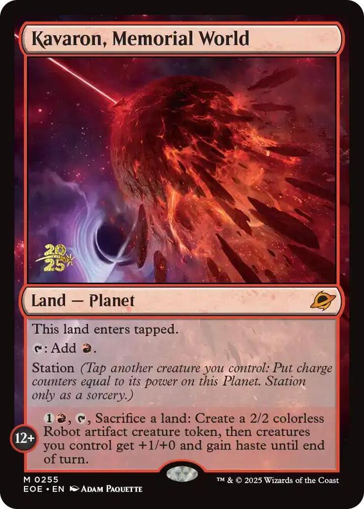 Kavaron, Memorial World 255 card from Prerelease Cards