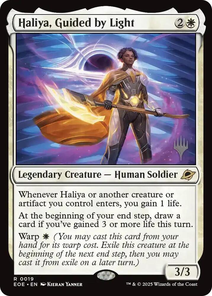 Haliya, Guided by Light 19 card from Promo Pack: Edge of Eternities