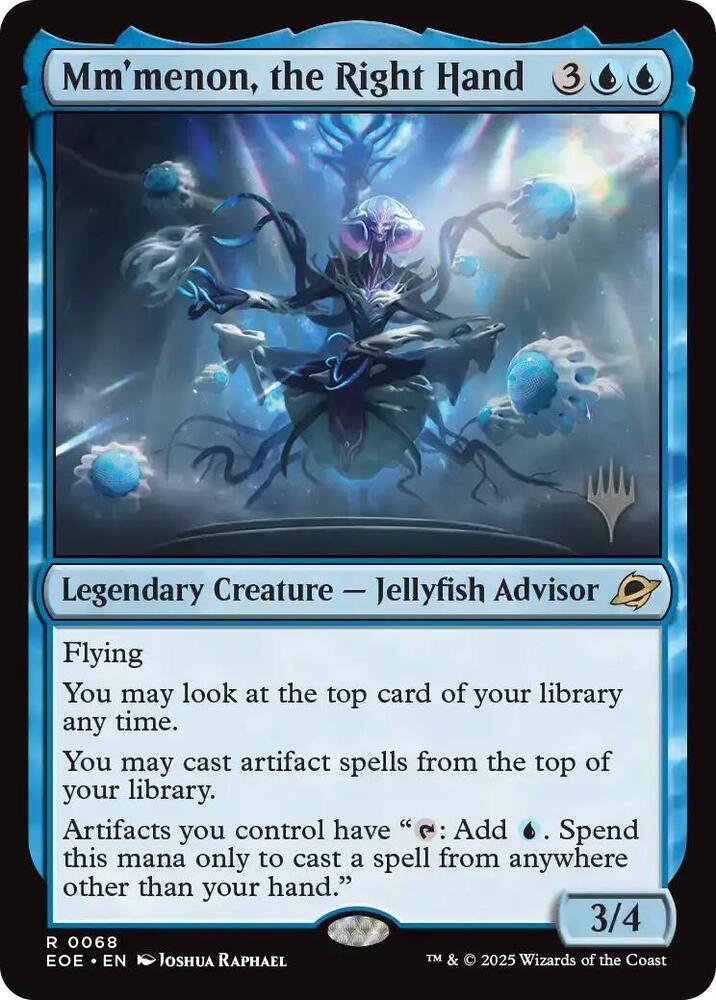 Mm'menon, the Right Hand 68 card from Promo Pack: Edge of Eternities
