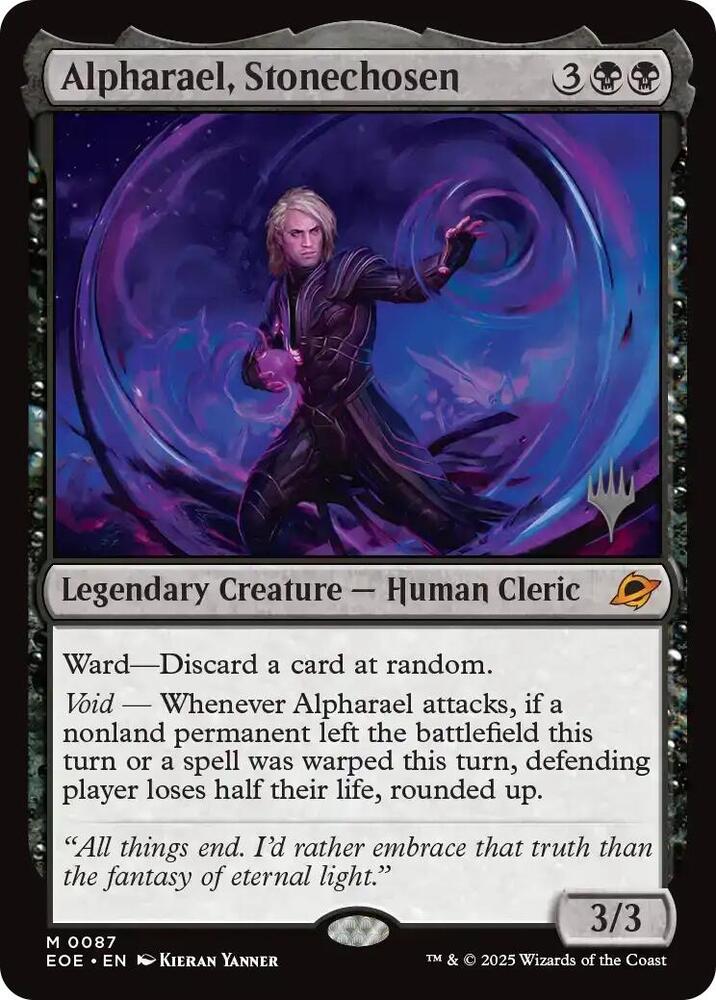 Alpharael, Stonechosen 87 card from Promo Pack: Edge of Eternities