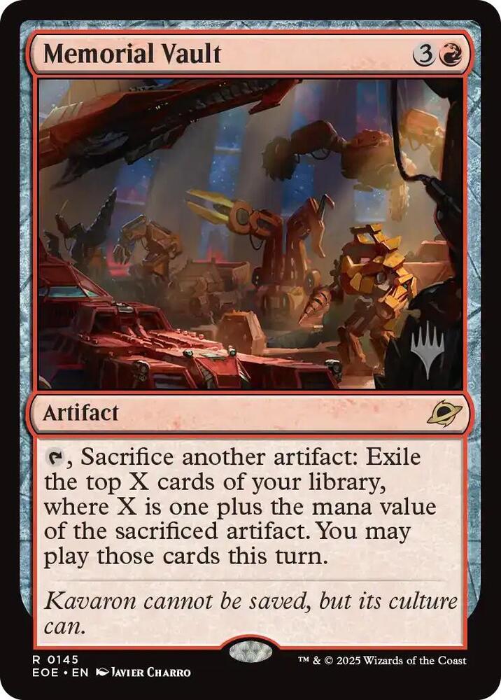 Memorial Vault 145 card from Promo Pack: Edge of Eternities