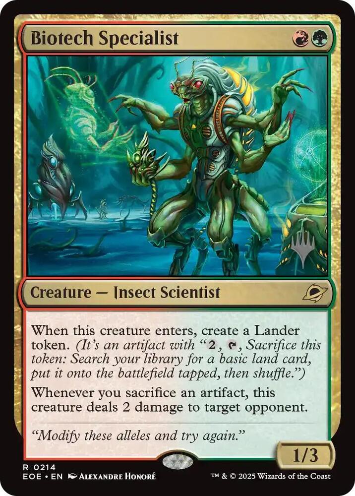 Biotech Specialist 214 card from Promo Pack: Edge of Eternities