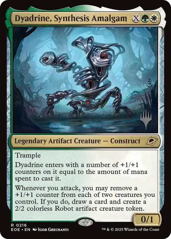 Dyadrine, Synthesis Amalgam 216 card from Promo Pack: Edge of Eternities