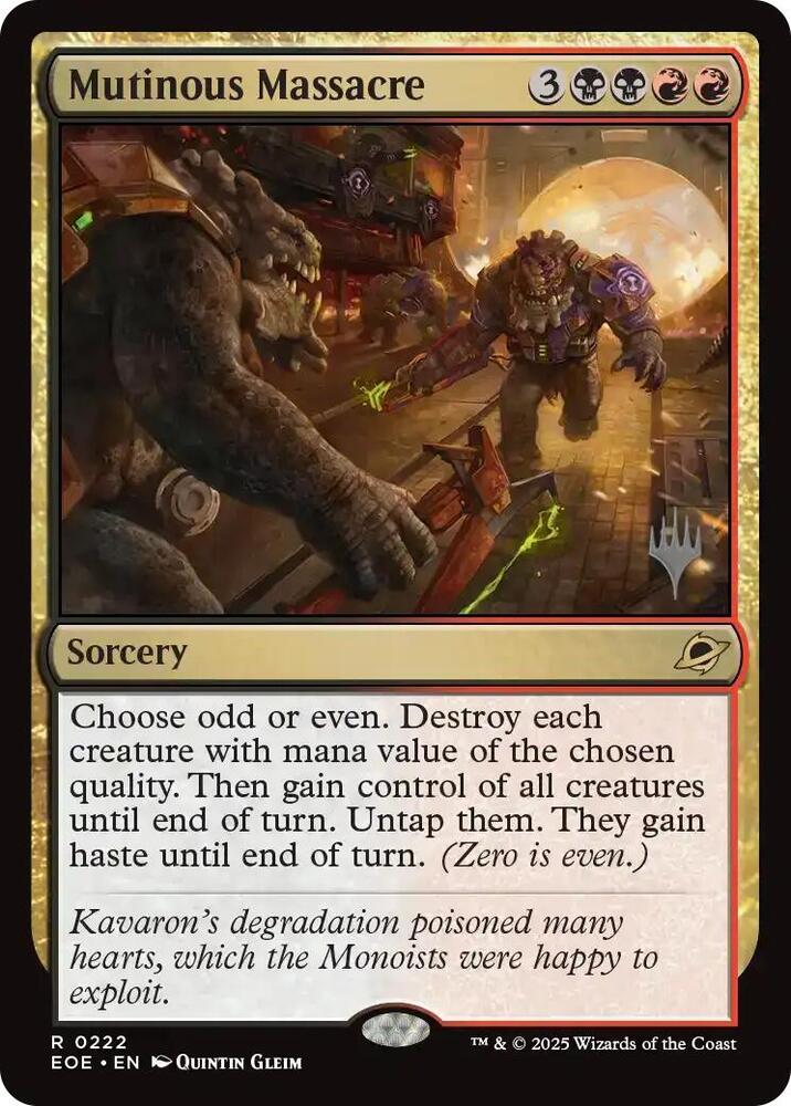 Mutinous Massacre 222 card from Promo Pack: Edge of Eternities
