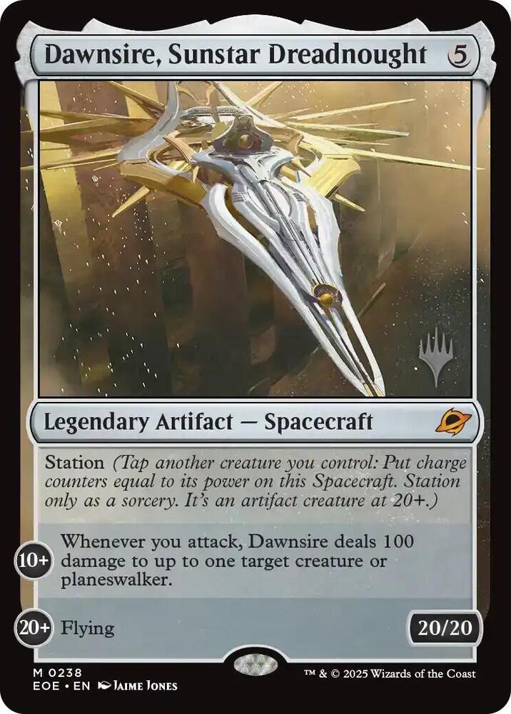 Dawnsire, Sunstar Dreadnought 238 card from Promo Pack: Edge of Eternities