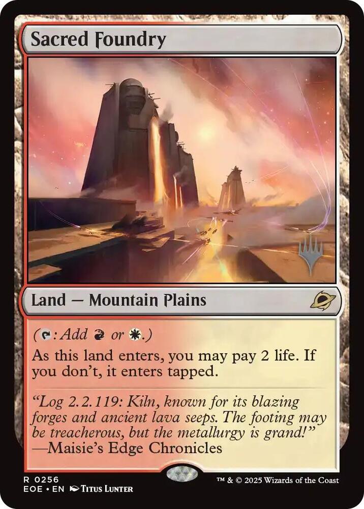 Sacred Foundry 256 card from Promo Pack: Edge of Eternities