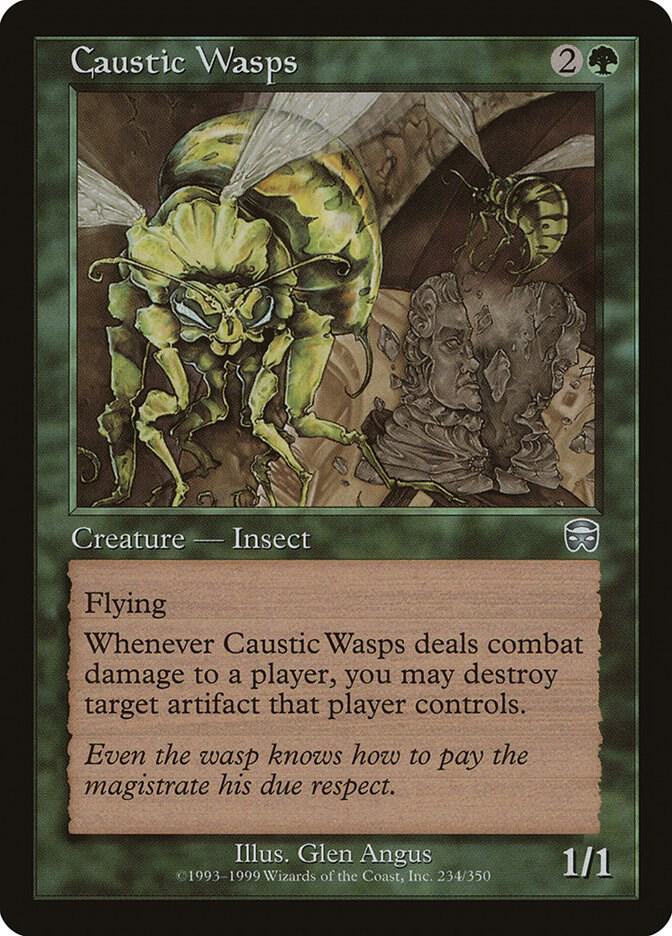 Caustic Wasps 234 card from Mercadian Masques
