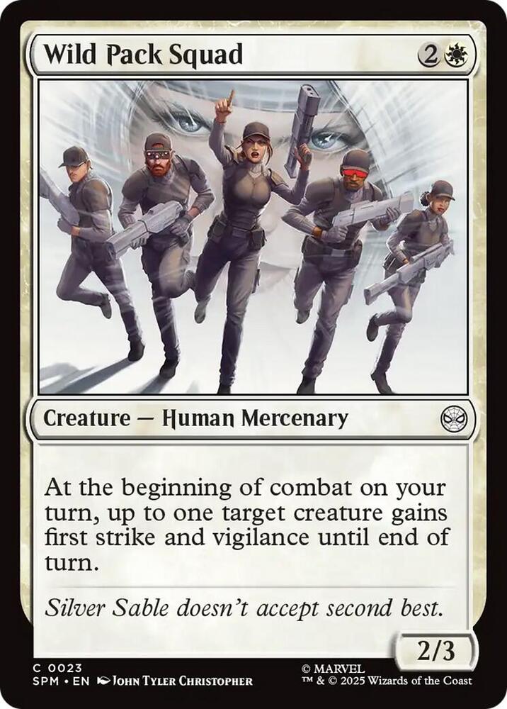 Wild Pack Squad 23 card from Marvel's Spider-Man