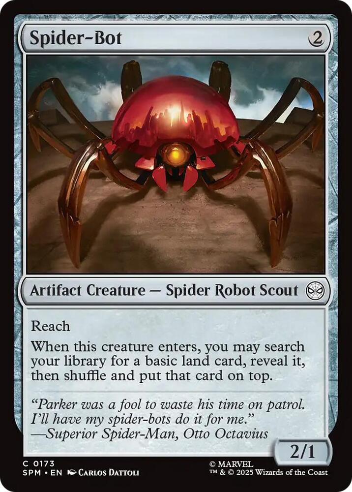 Spider-Bot 173 card from Marvel's Spider-Man