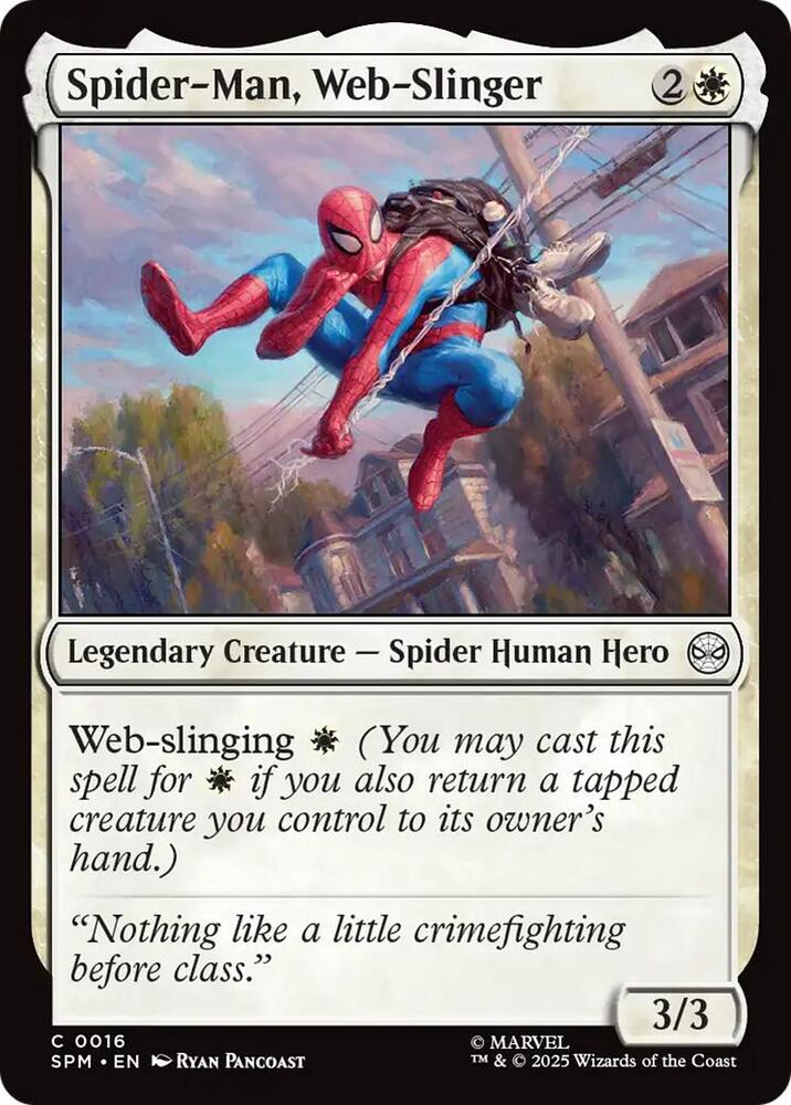 Spider-Man, Web-Slinger 16 card from Marvel's Spider-Man