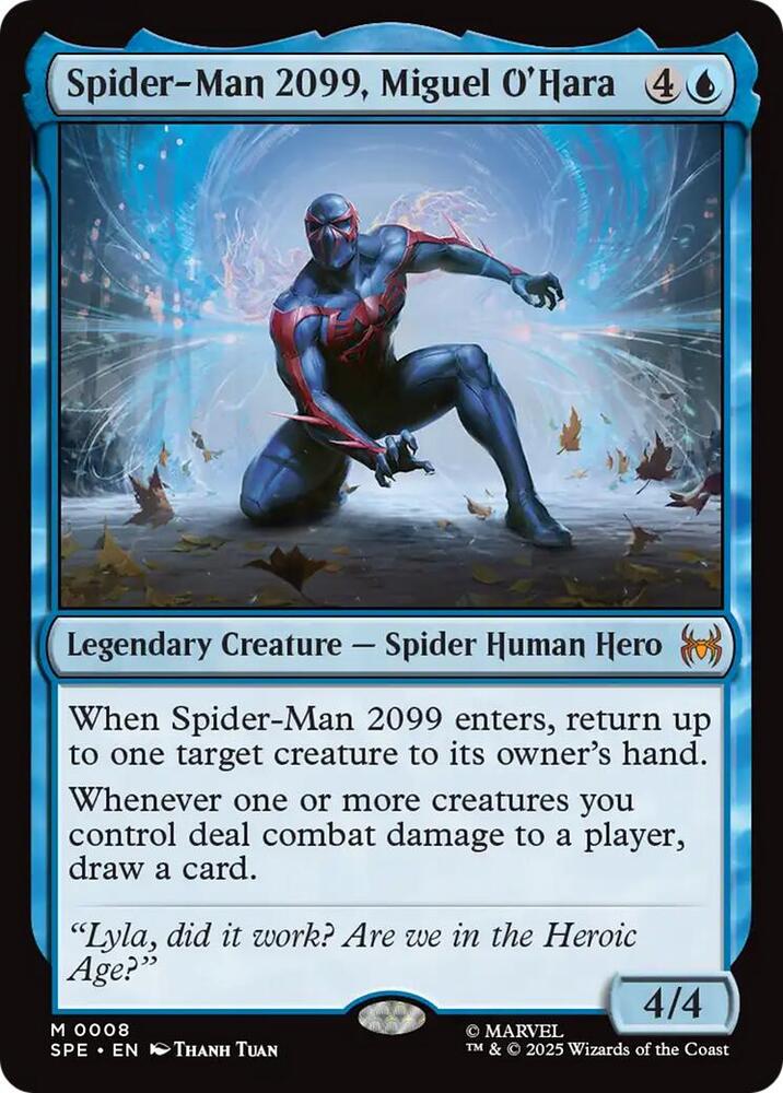Spider-Man 2099, Miguel O'Hara 8 card from Marvel's Spider-Man: Eternal-Legal