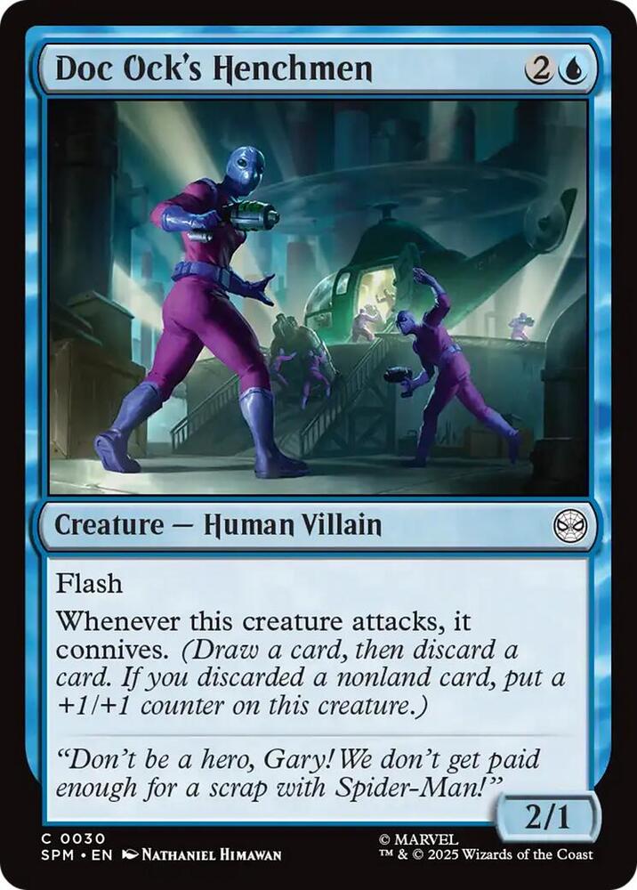 Doc Ock's Henchmen 30 card from Marvel's Spider-Man