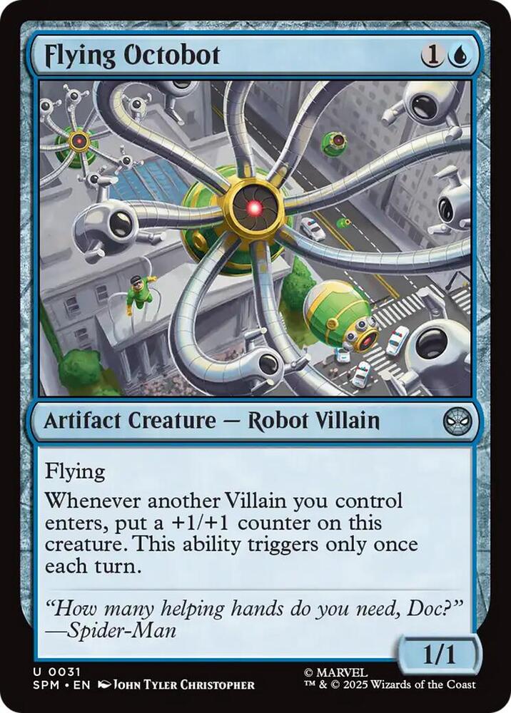Flying Octobot 31 card from Marvel's Spider-Man