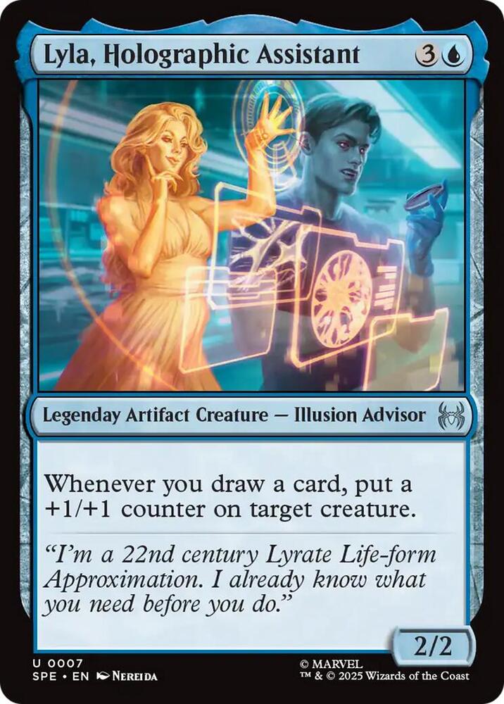 Lyla, Holographic Assistant 7 card from Marvel's Spider-Man: Eternal-Legal