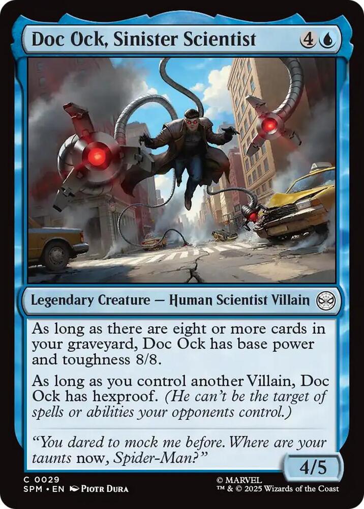 Doc Ock, Sinister Scientist 29 card from Marvel's Spider-Man