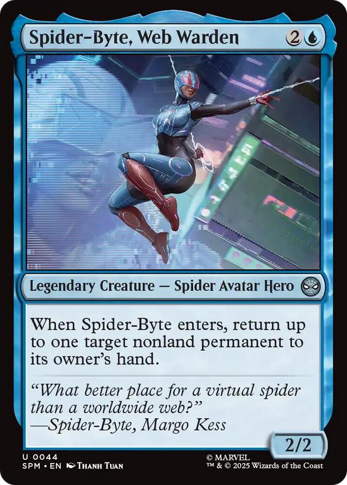 Spider-Byte, Web Warden 44 card from Marvel's Spider-Man