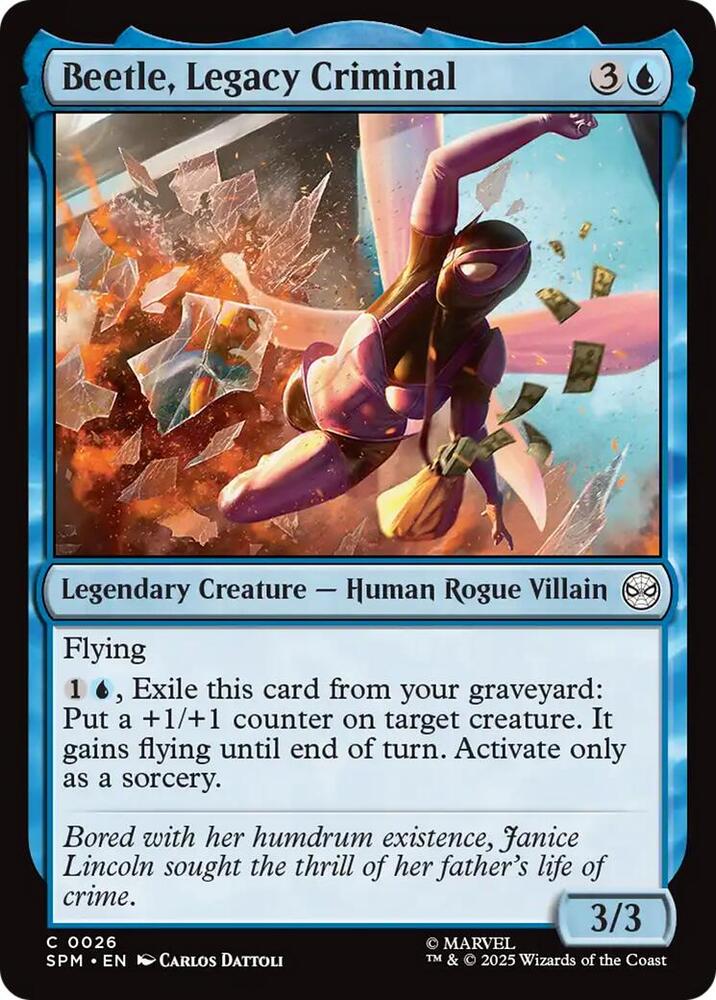 Beetle, Legacy Criminal 26 card from Marvel's Spider-Man