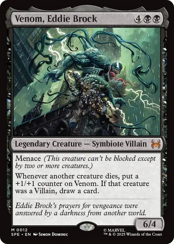 Venom, Eddie Brock 12 card from Marvel's Spider-Man: Eternal-Legal