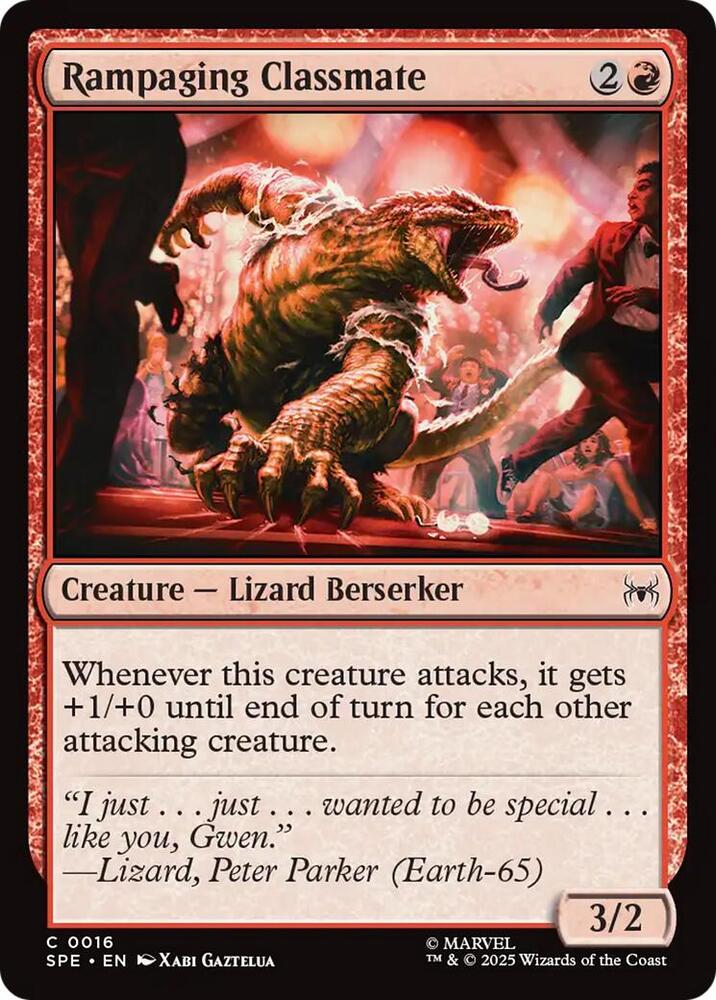Rampaging Classmate 16 card from Marvel's Spider-Man: Eternal-Legal