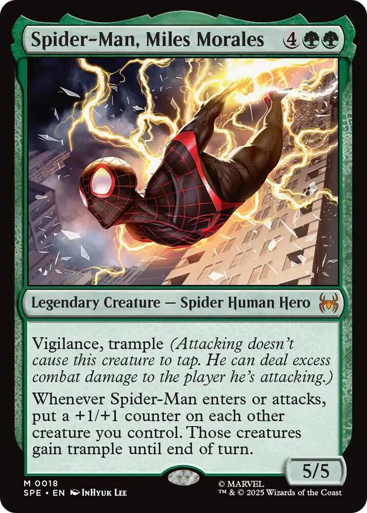 Spider-Man, Miles Morales 18 card from Marvel's Spider-Man: Eternal-Legal