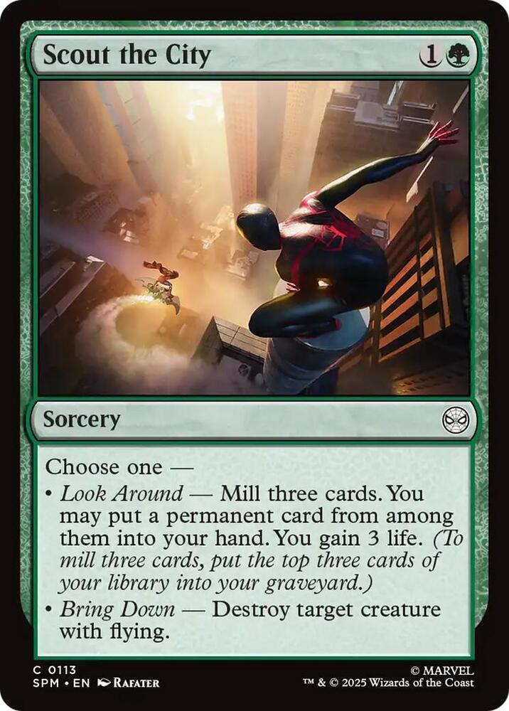 Scout the City 113 card from Marvel's Spider-Man