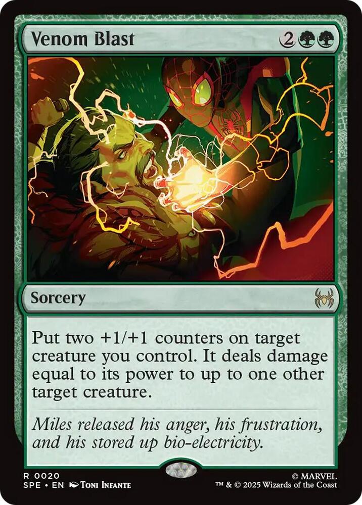 Venom Blast 20 card from Marvel's Spider-Man: Eternal-Legal