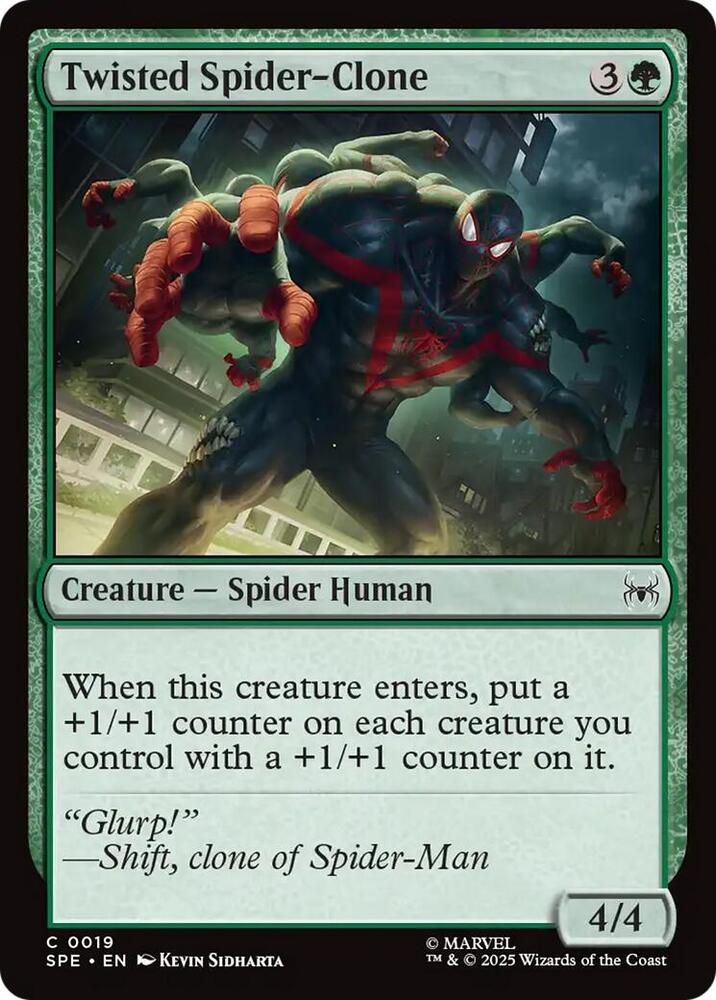 Twisted Spider-Clone 19 card from Marvel's Spider-Man: Eternal-Legal