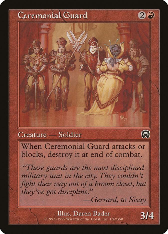 Ceremonial Guard 182 card from Mercadian Masques