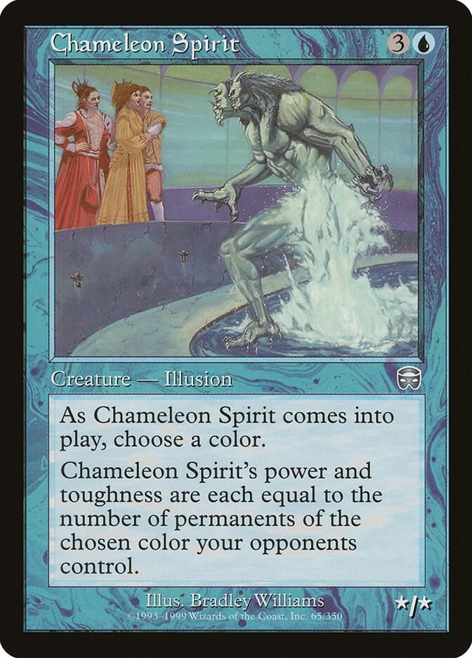 Chameleon Spirit 65 card from Mercadian Masques