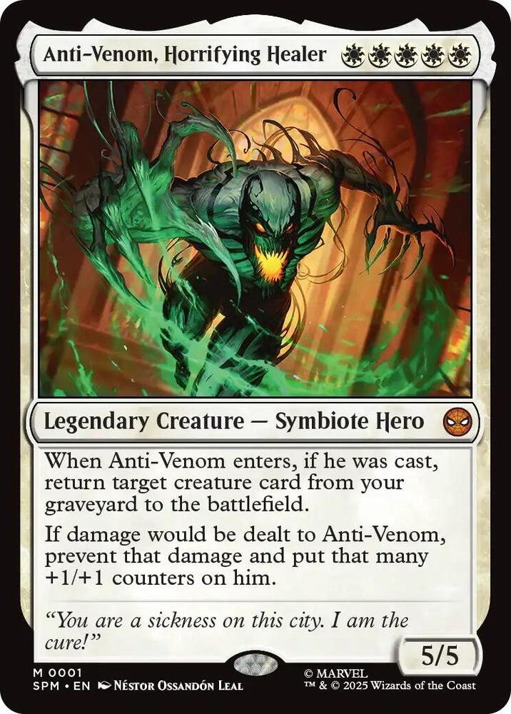 Anti-Venom, Horrifying Healer 1 card from Marvel's Spider-Man