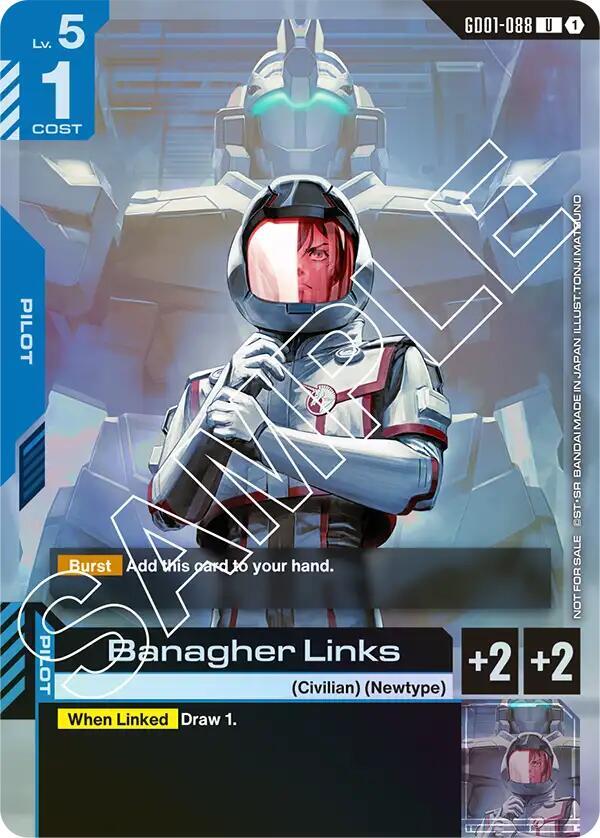 Banagher Links (Launch Event) GD01-088 card from Gundam Promotional Cards